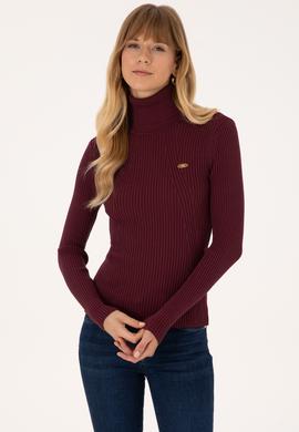 Kadın Bordo Kazak - 50314756020