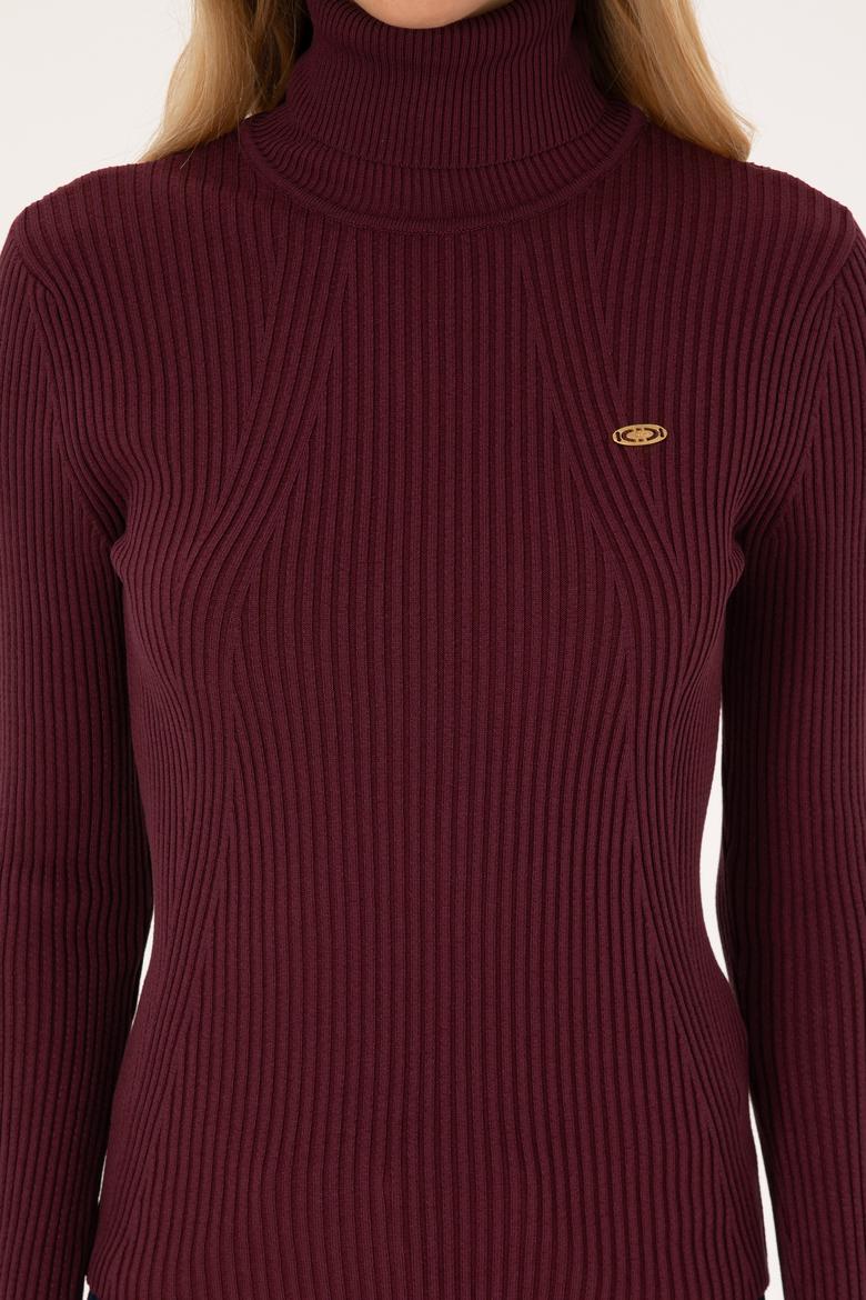 Kadın Bordo Kazak - 50314756020