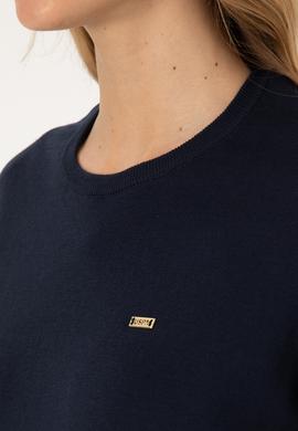 Kadın Lacivert Basic Kazak - 50313579011