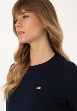 Kadın Lacivert Basic Kazak - 50313579011