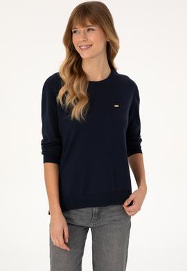 Kadın Lacivert Basic Kazak - 50313579011