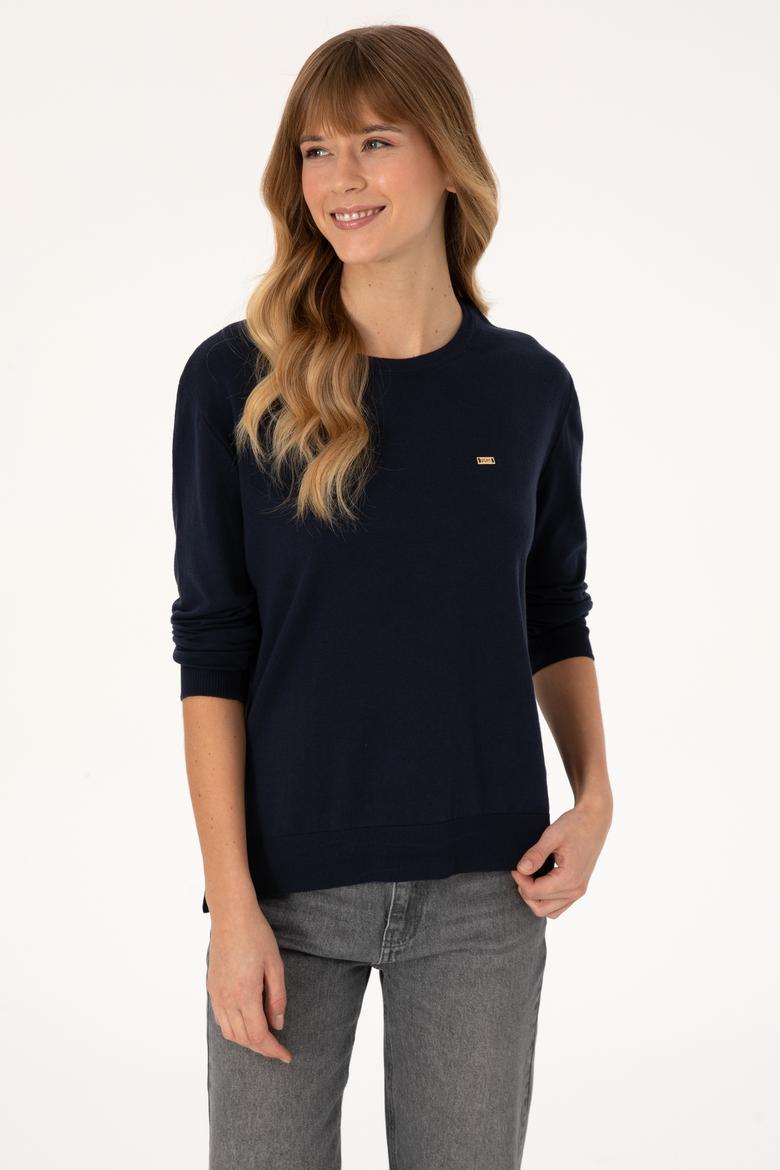 Kadın Lacivert Basic Kazak - 50313579011