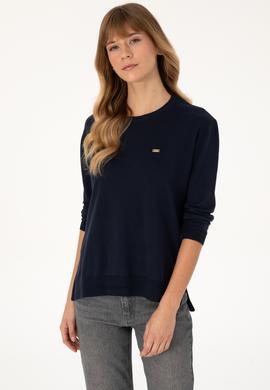 Kadın Lacivert Basic Kazak - 50313579011