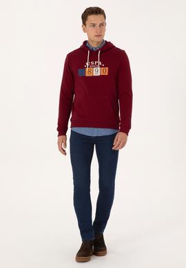 Erkek Bordo Sweatshirt - 50316364046