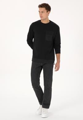 Erkek Siyah Sweatshirt - 50316401039