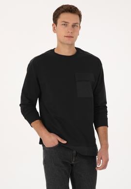 Erkek Siyah Sweatshirt - 50316401039