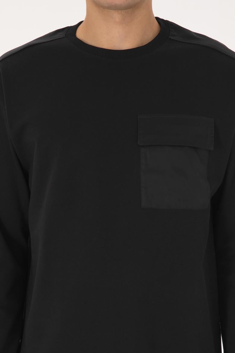 Erkek Siyah Sweatshirt - 50316401039