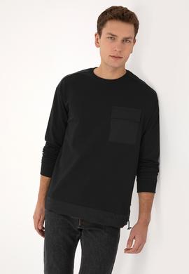 Erkek Siyah Sweatshirt - 50316401039