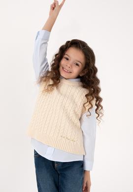 Kız Çocuk Krem Kazak - 50316290007