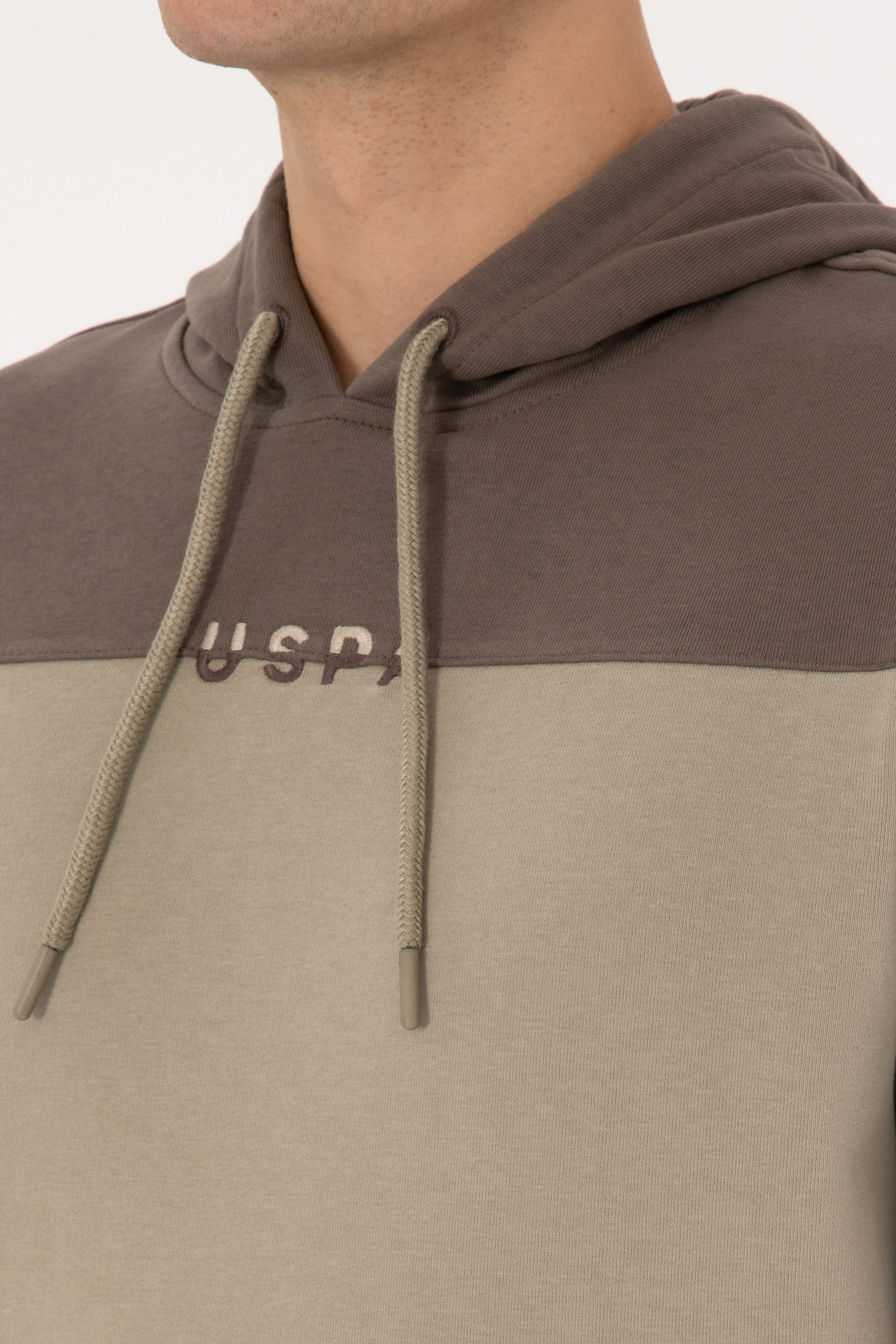 Erkek Regular Fit Kapüşonlu Vizon Sweatshirt