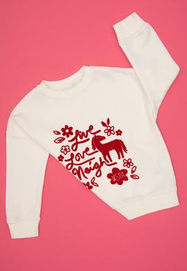 Kız Çocuk Krem Sweatshirt - 50317922012