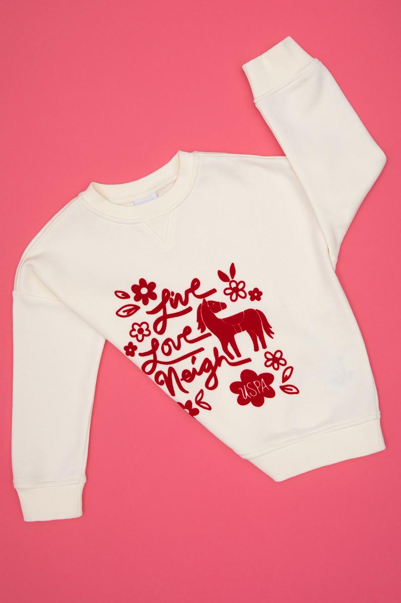 Kız Çocuk Krem Sweatshirt