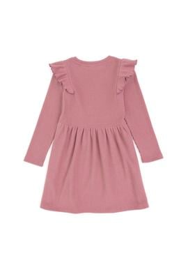 Kız Çocuk Pembe Örme Elbise - 50318088017