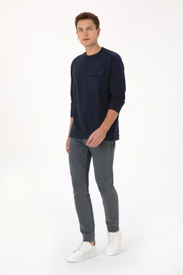 Erkek Lacivert Sweatshirt - 50316401047