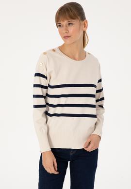 Kadın Krem Kazak - 50317548010