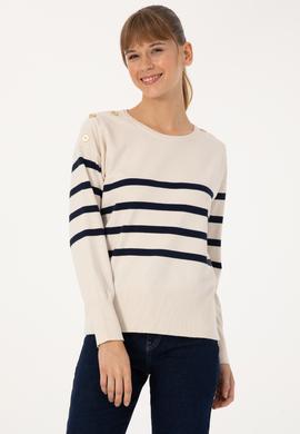 Kadın Krem Kazak - 50317548010