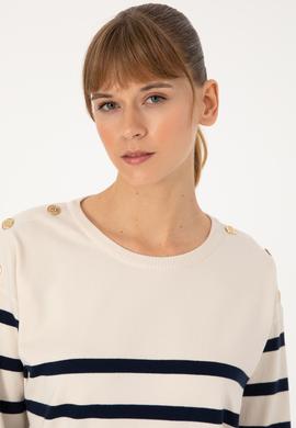 Kadın Krem Kazak - 50317548010