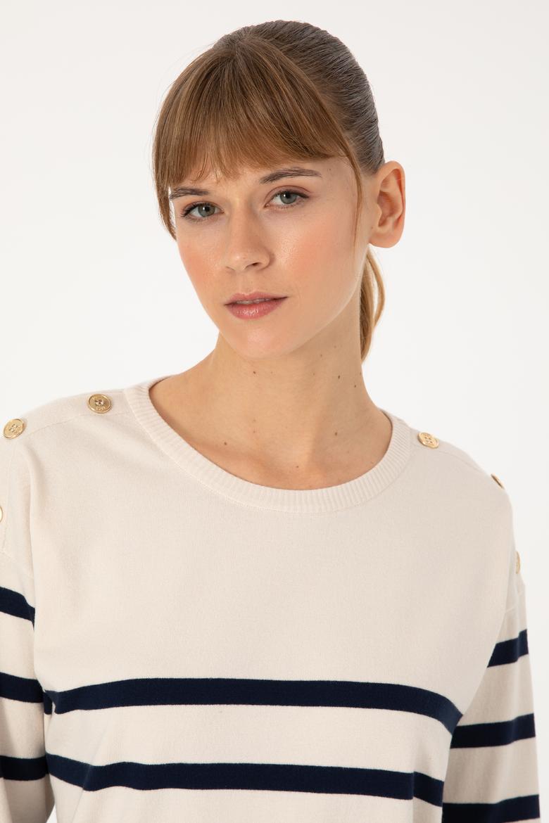 Kadın Krem Kazak - 50317548010