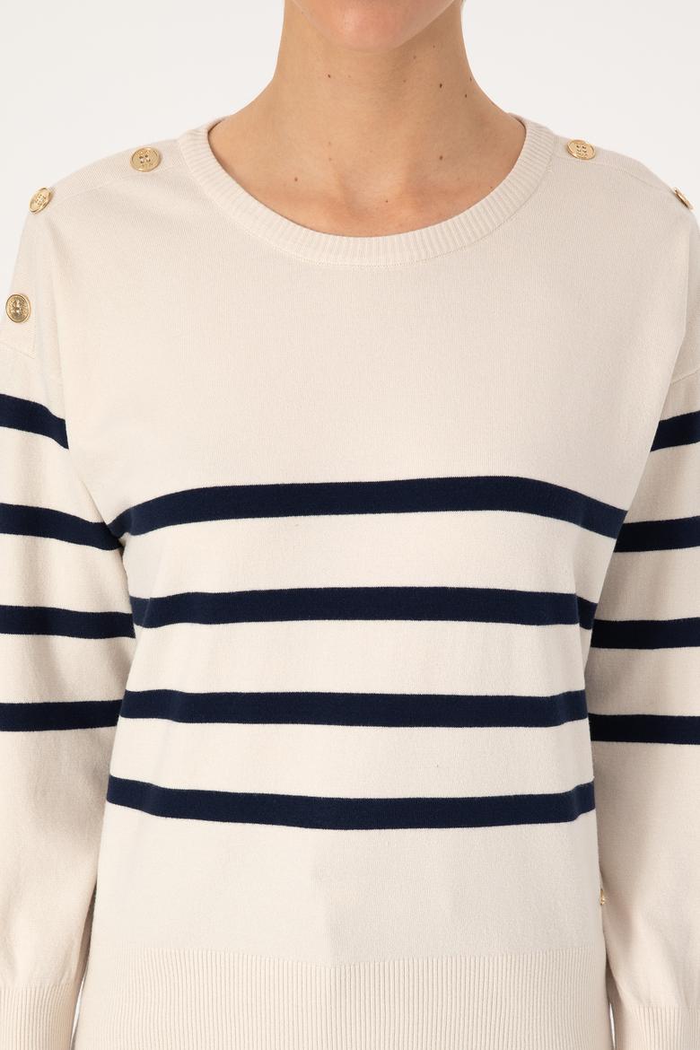 Kadın Krem Kazak - 50317548010