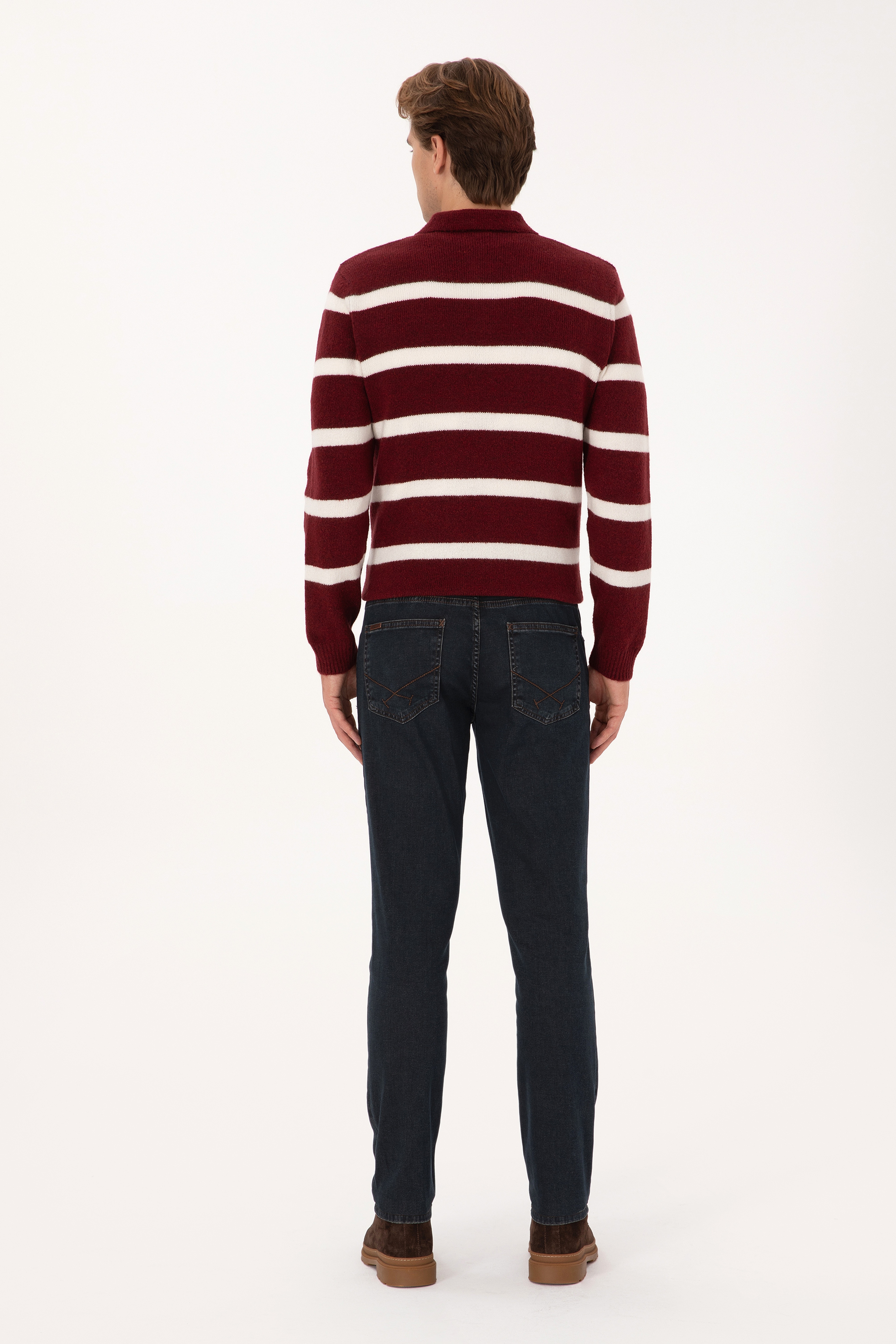 Erkek Kahverengi Slim Fit Jean Pantolon