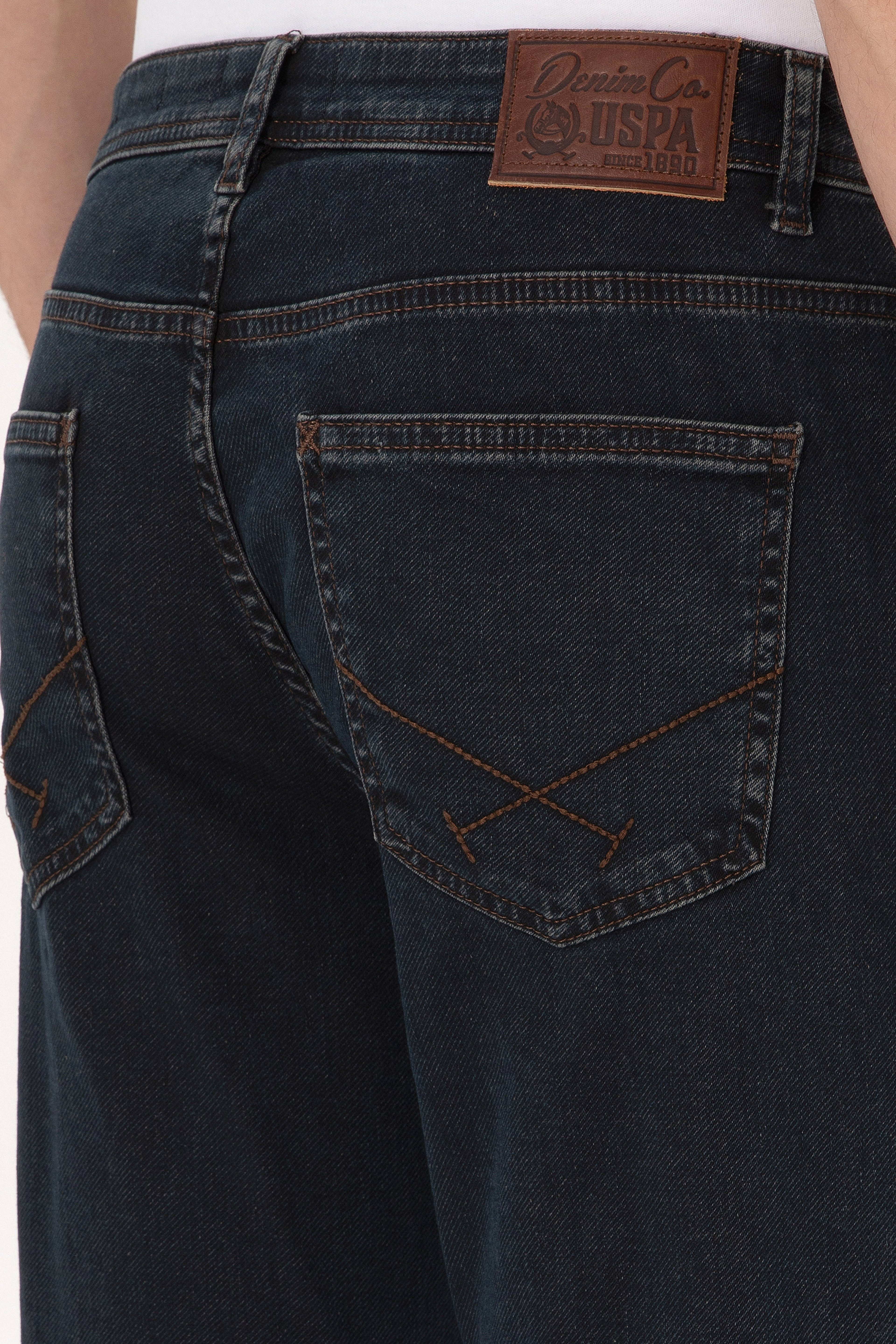 Erkek Kahverengi Slim Fit Jean Pantolon - Image 6