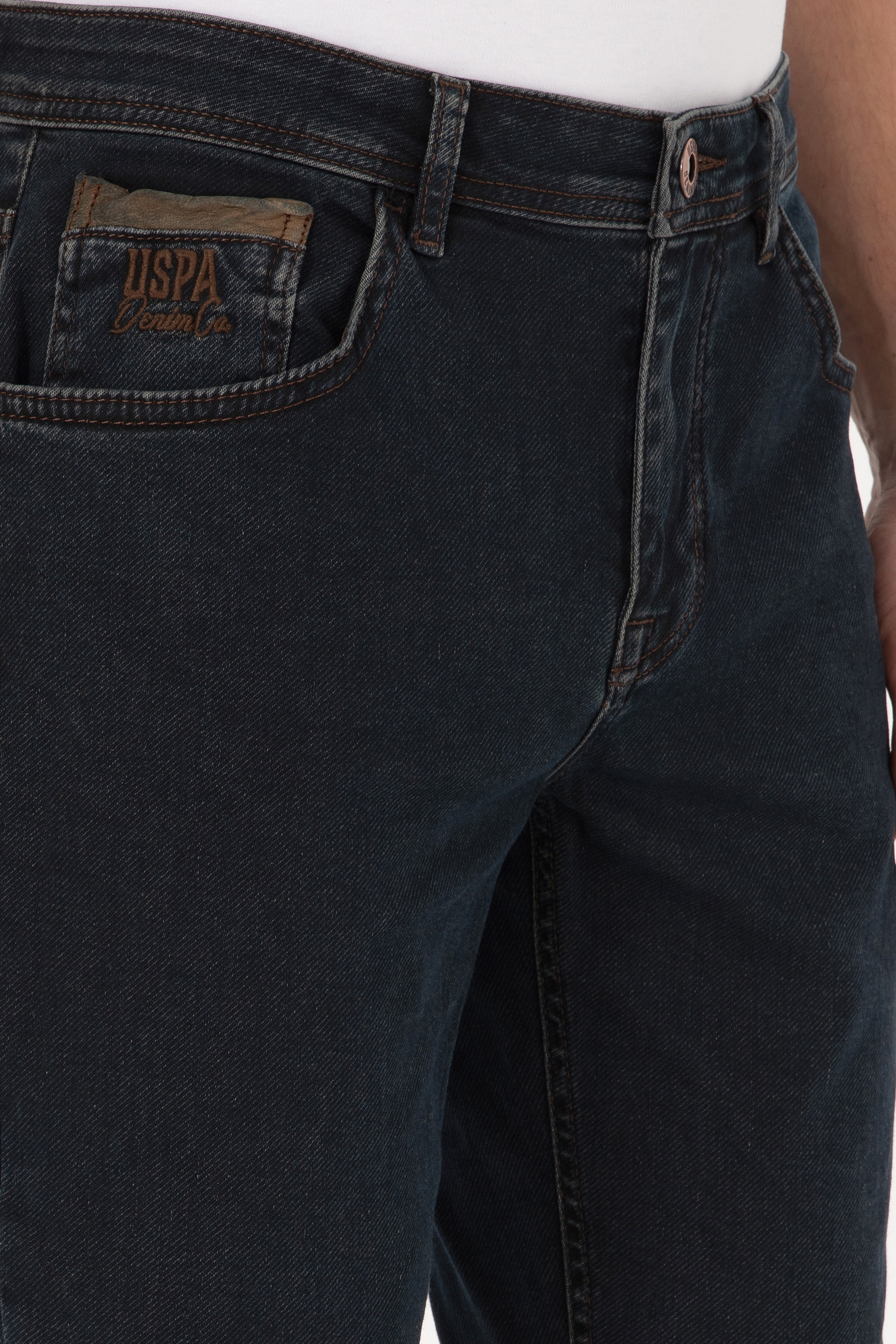 Erkek Kahverengi Slim Fit Jean Pantolon - Image 5