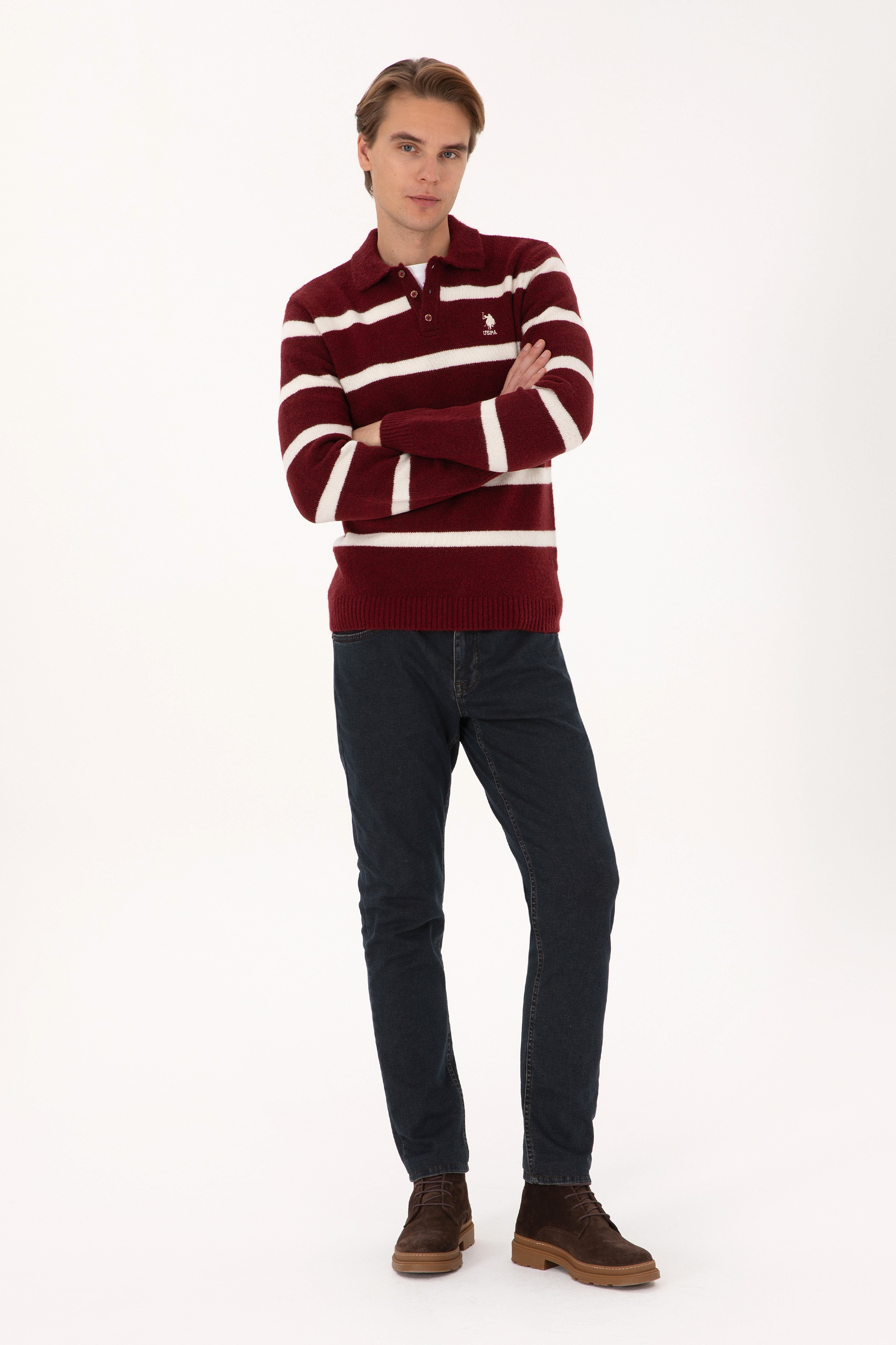 Erkek Kahverengi Slim Fit Jean Pantolon