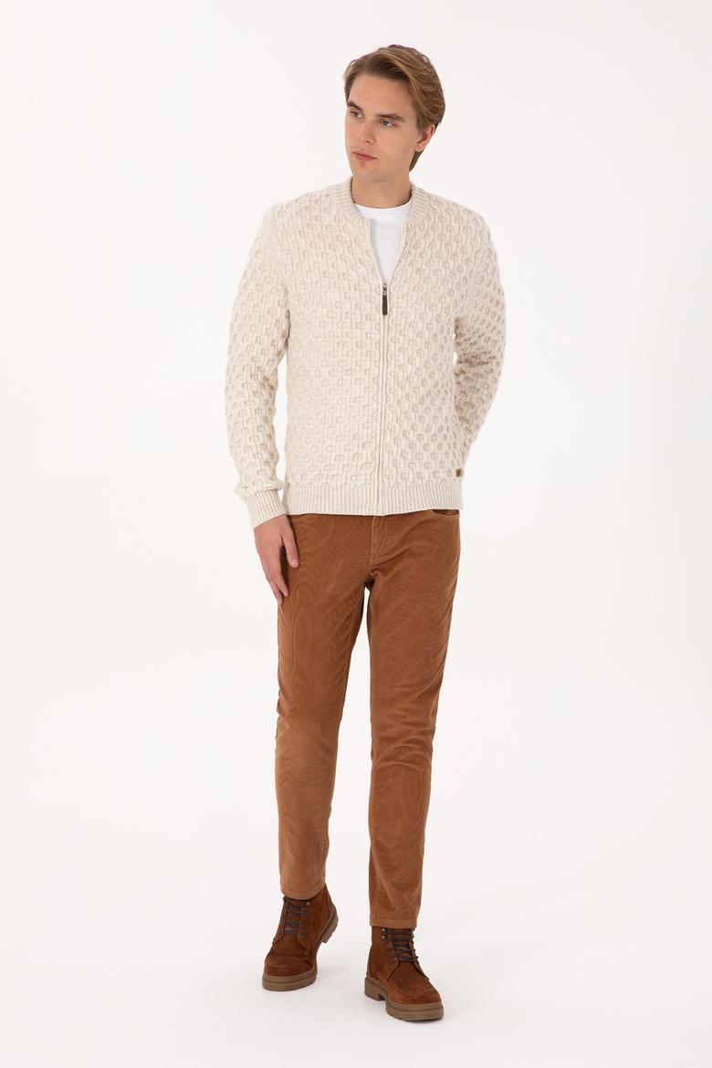 Erkek Camel Kanvas Pantolon