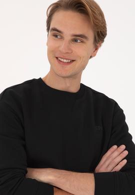 Erkek Siyah Basic Sweatshirt - 50313757034