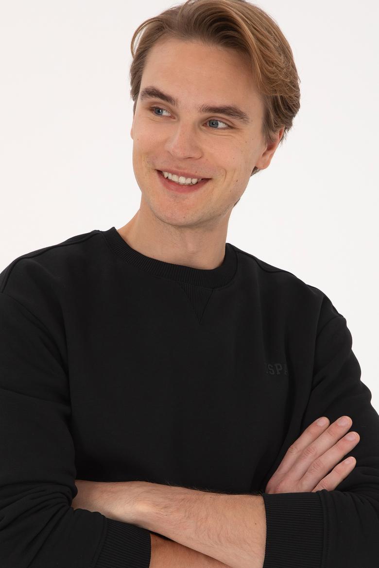 Erkek Siyah Basic Sweatshirt - 50313757034