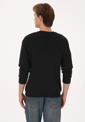 Erkek Siyah Basic Sweatshirt - 50313757034