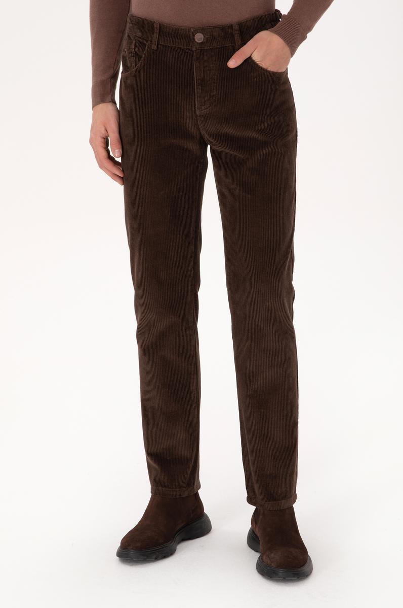 Erkek Koyu Kahverengi Kanvas Pantolon