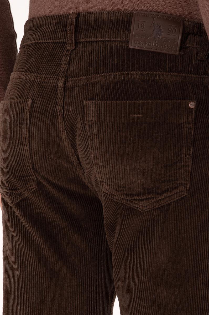 Erkek Koyu Kahverengi Kanvas Pantolon