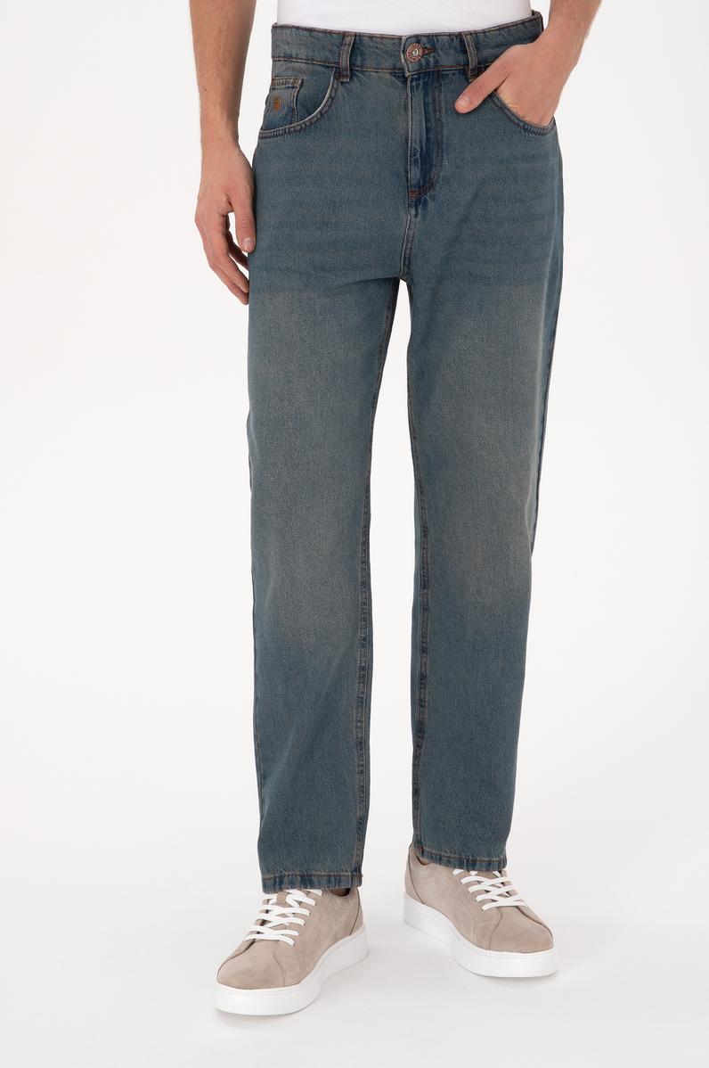 Erkek Yeşil Jean Pantolon