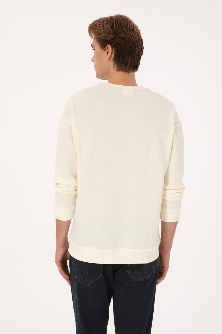 Erkek Krem Sweatshirt - 50310006031