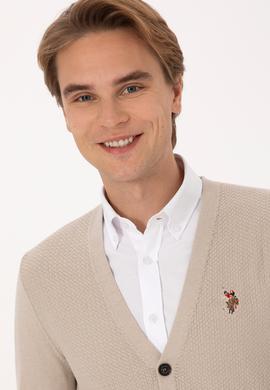 Erkek Taş Melanj Basic Triko Hırka - 50307952057