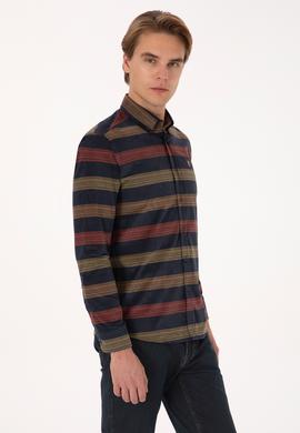 Erkek Açık Lacivert Uzun Kollu Gömlek - 50308173005