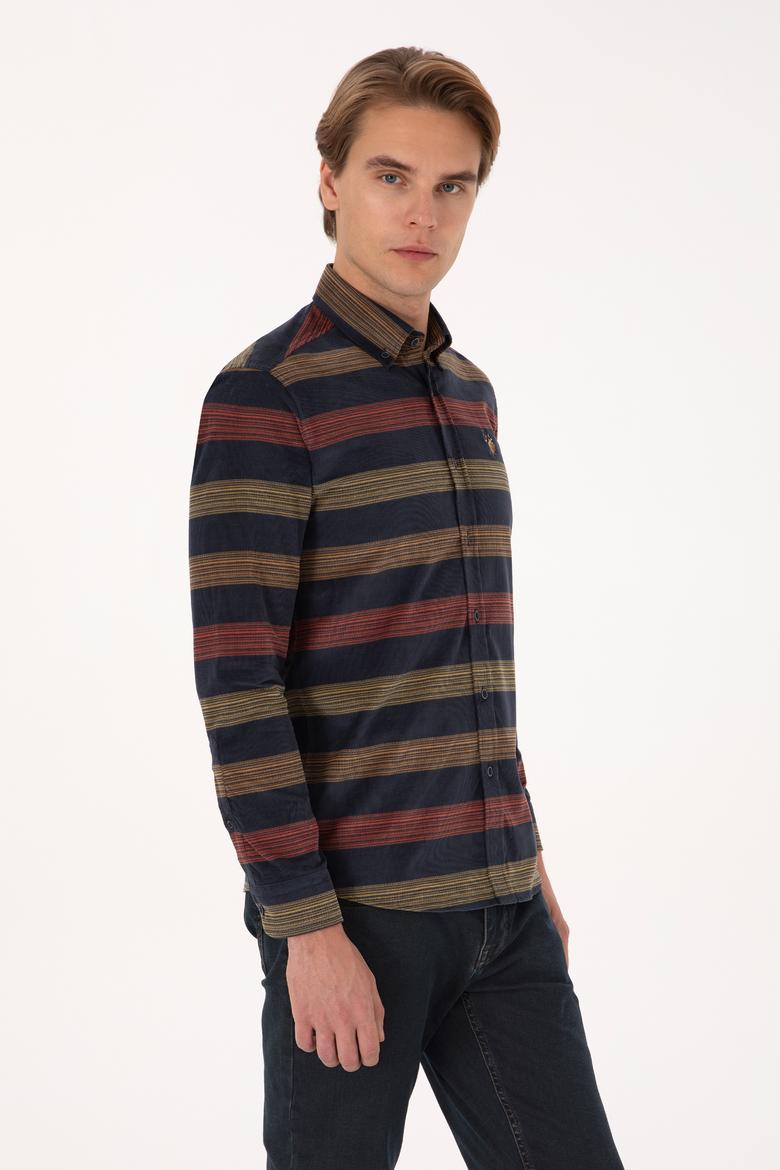 Erkek Açık Lacivert Uzun Kollu Gömlek - 50308173005