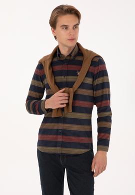 Erkek Açık Lacivert Uzun Kollu Gömlek - 50308173005