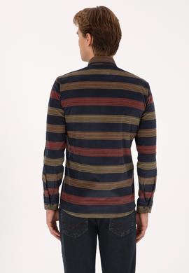 Erkek Açık Lacivert Uzun Kollu Gömlek - 50308173005