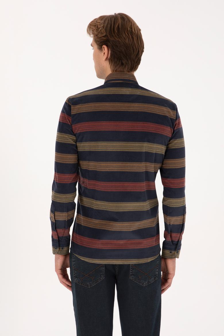 Erkek Açık Lacivert Uzun Kollu Gömlek - 50308173005