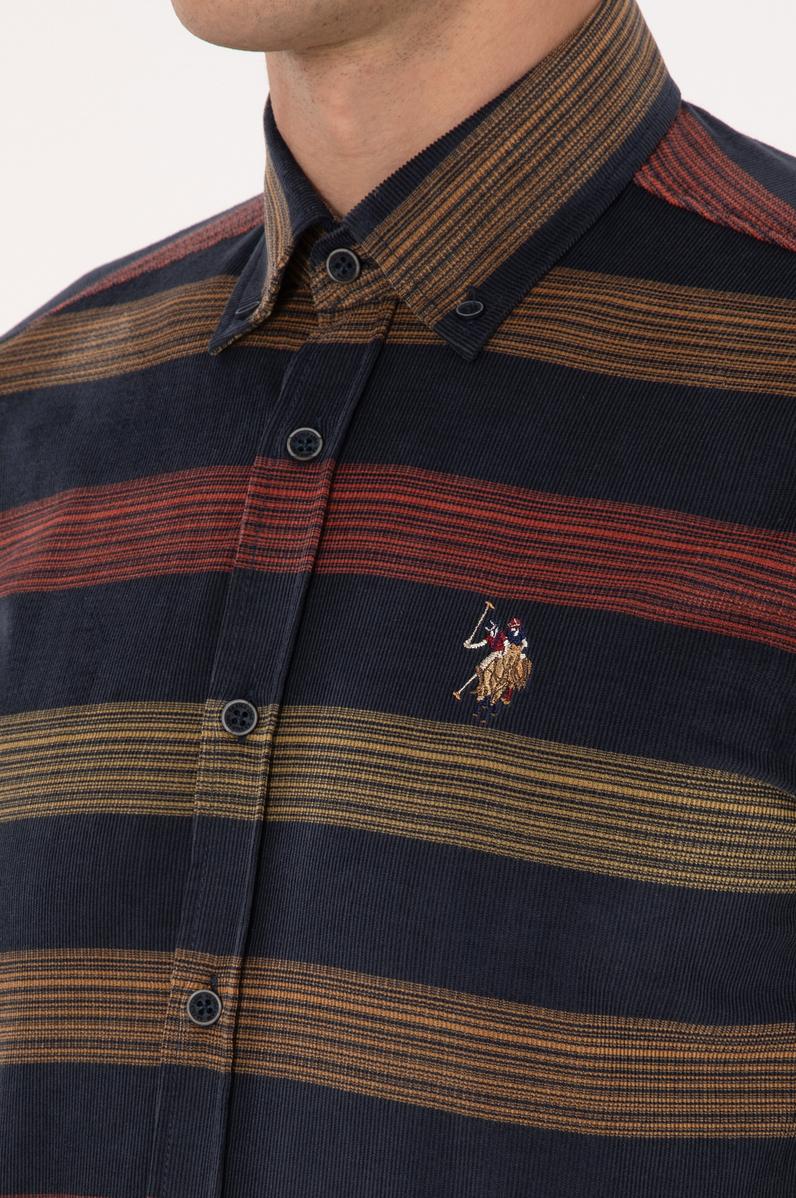 Erkek Açık Lacivert Uzun Kollu Gömlek