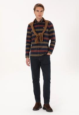 Erkek Açık Lacivert Uzun Kollu Gömlek - 50308173005