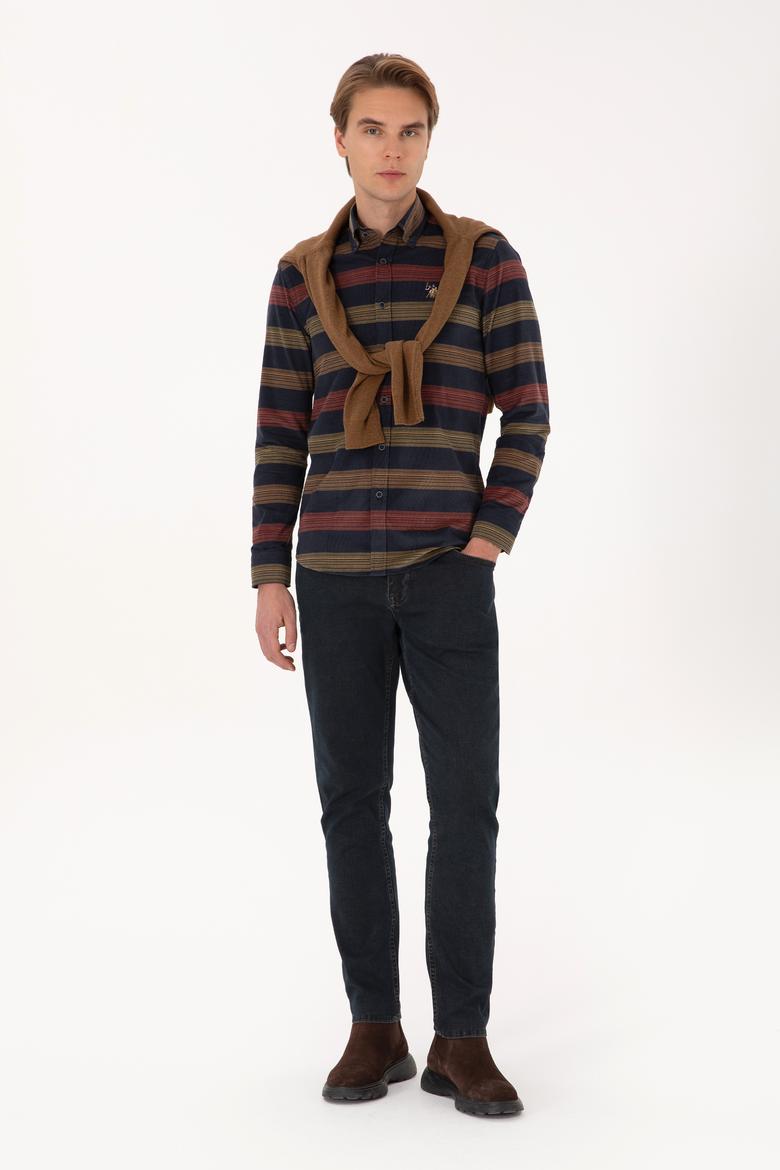 Erkek Açık Lacivert Uzun Kollu Gömlek - 50308173005