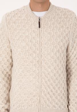 Erkek Krem Triko Hırka - 50308216014