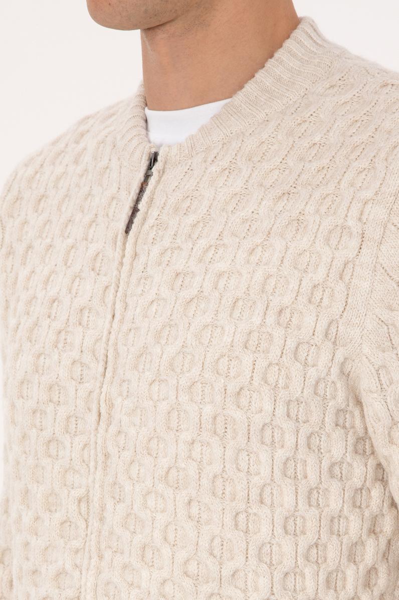 Erkek Krem Triko Hırka