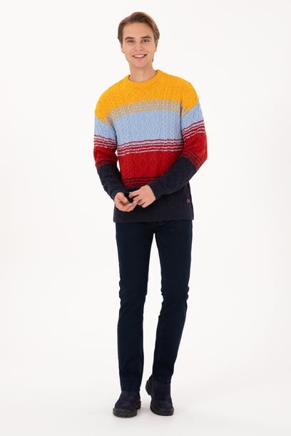 Erkek Lacivert Straight Fit Jean Pantolon
