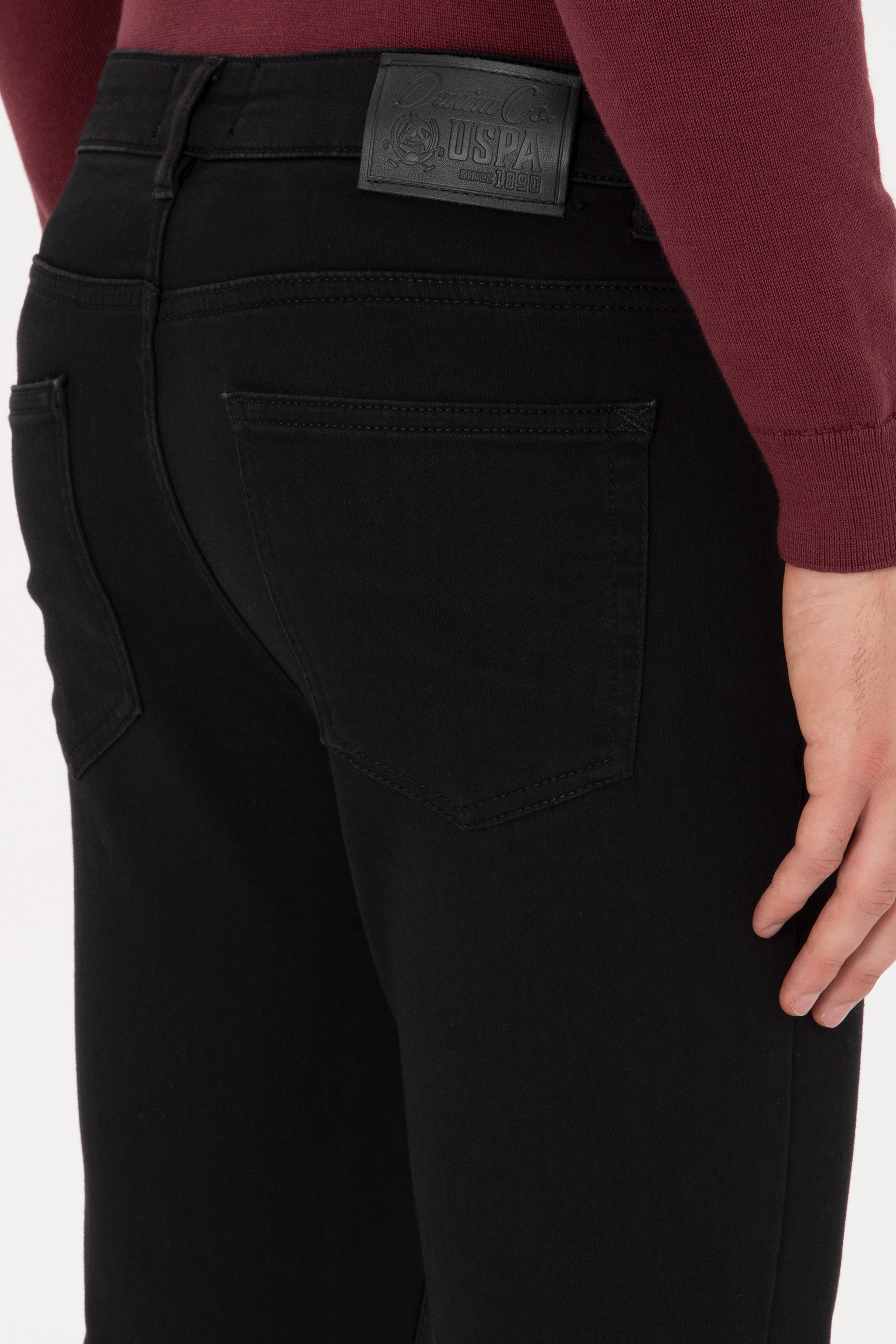 Erkek Siyah Slim Fit Jean Pantolon - Image 6