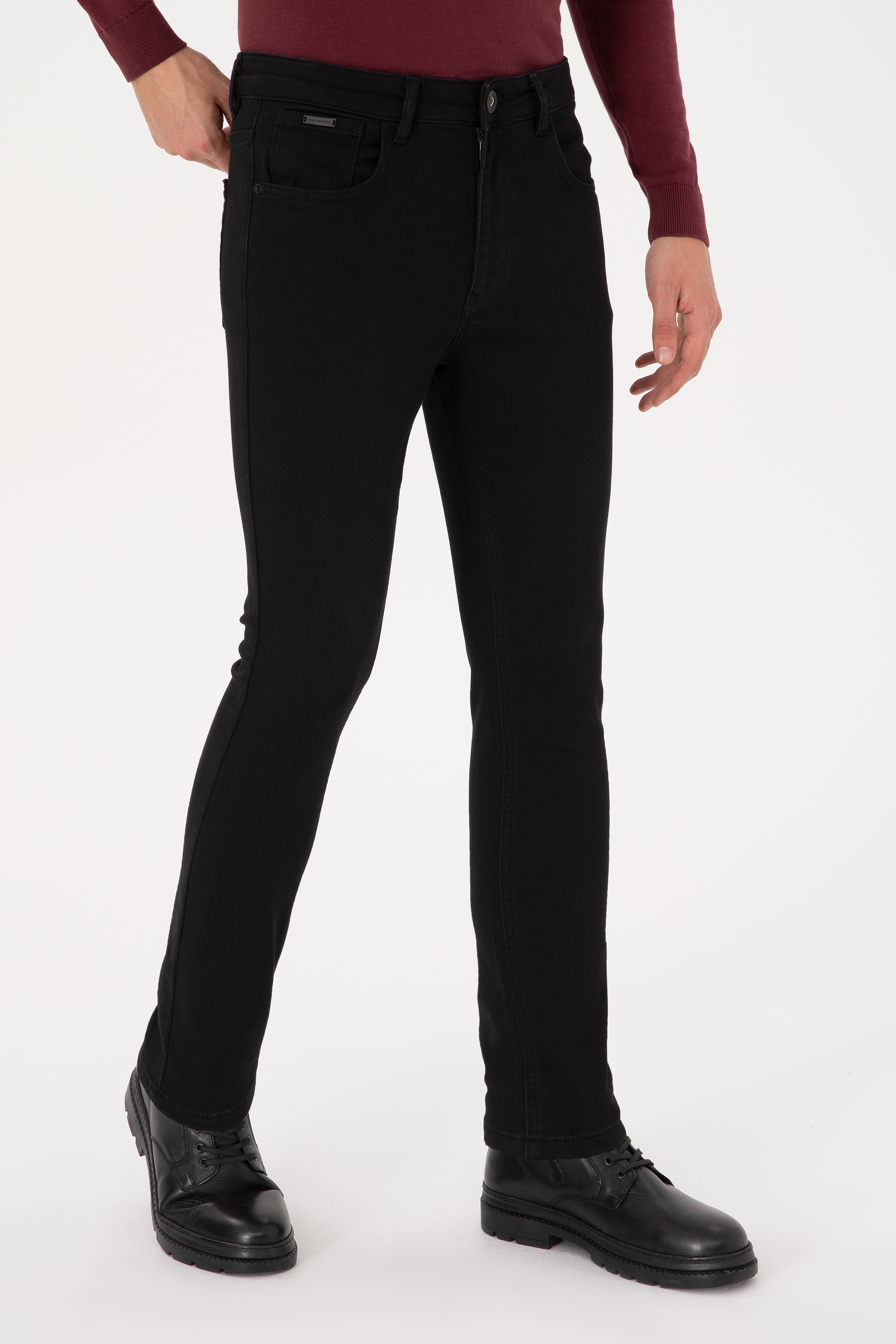 Erkek Siyah Slim Fit Jean Pantolon - Image 2