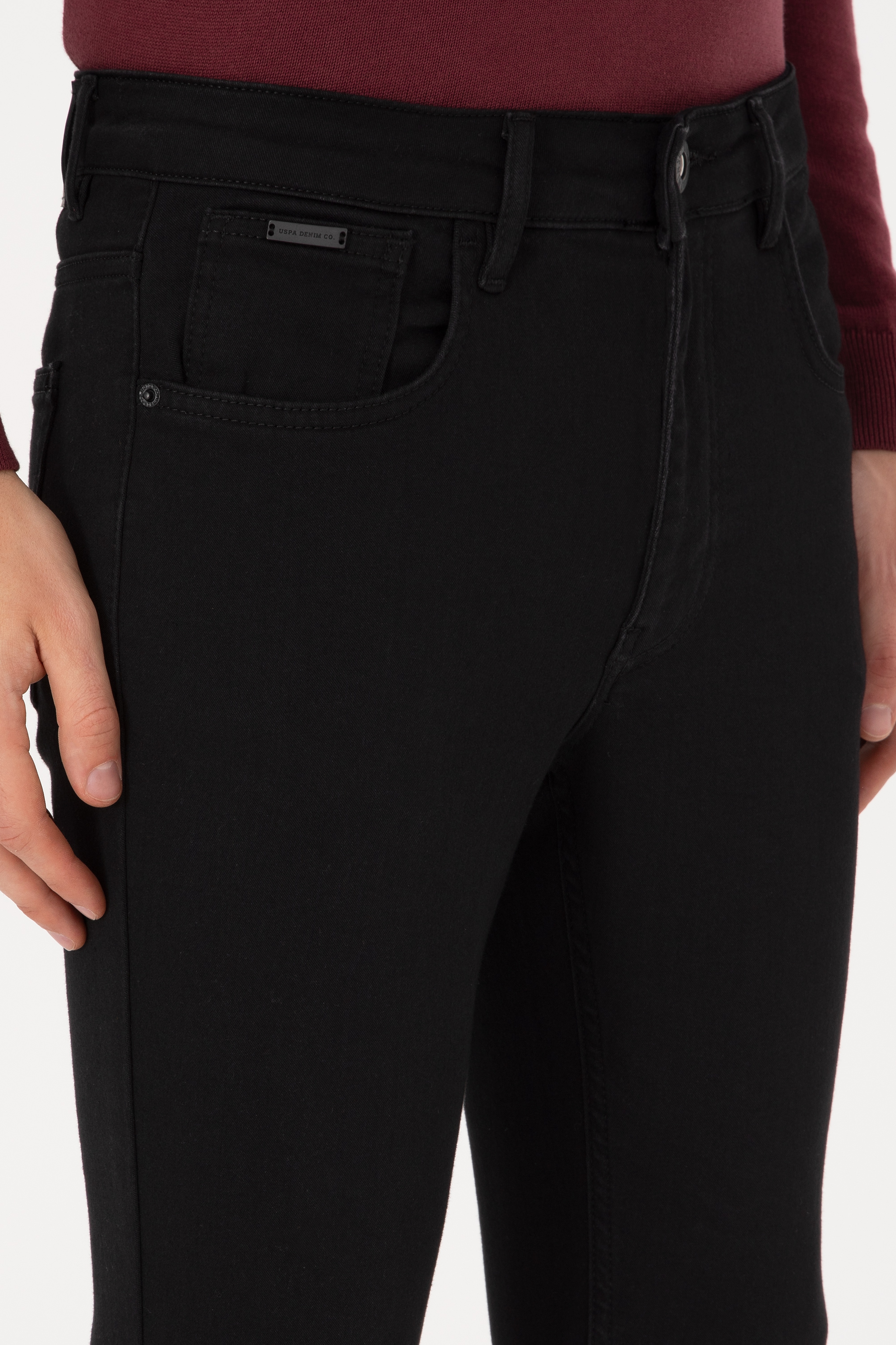 Erkek Siyah Slim Fit Jean Pantolon